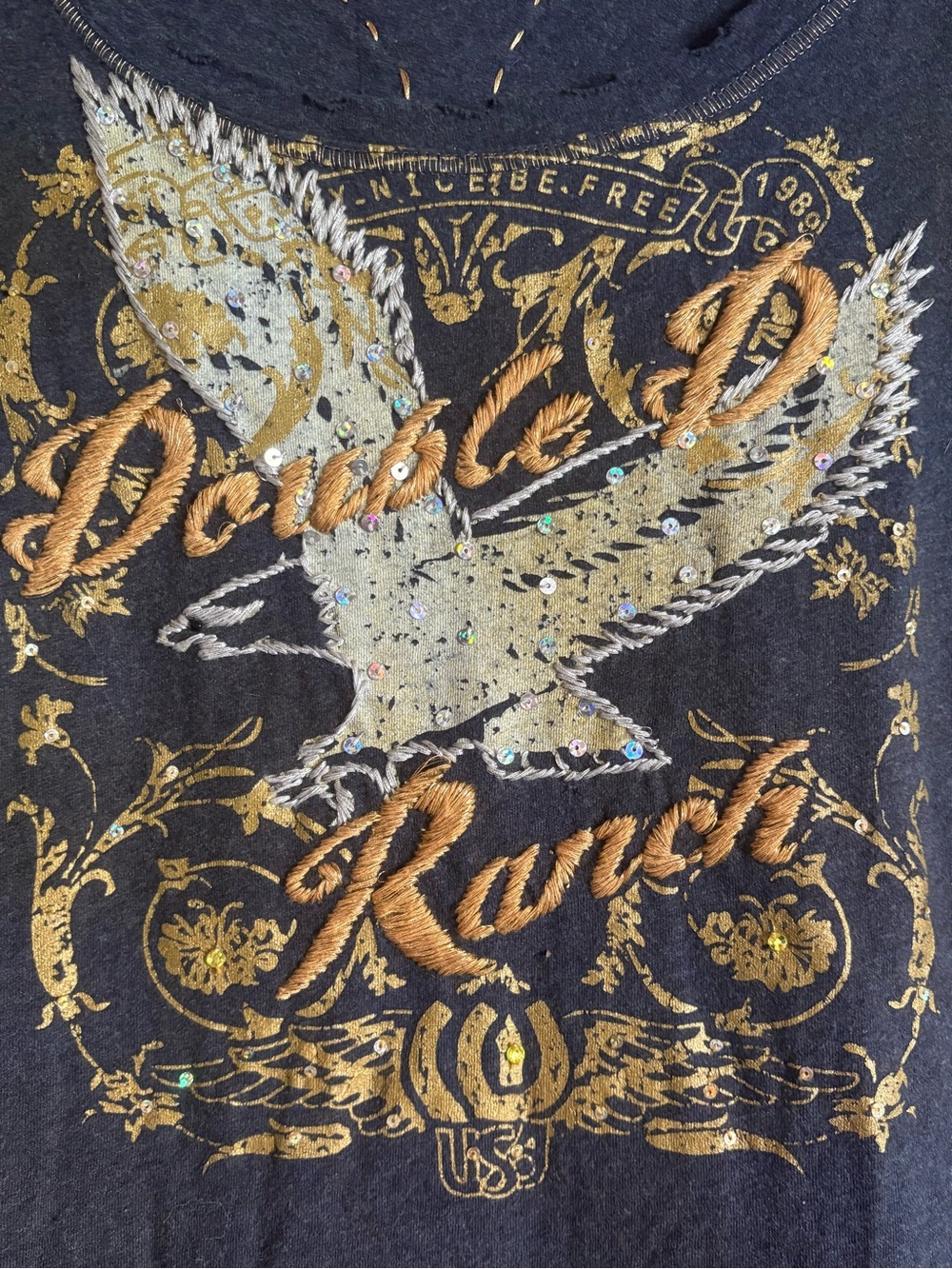Double D Ranch Navy Casual Dress